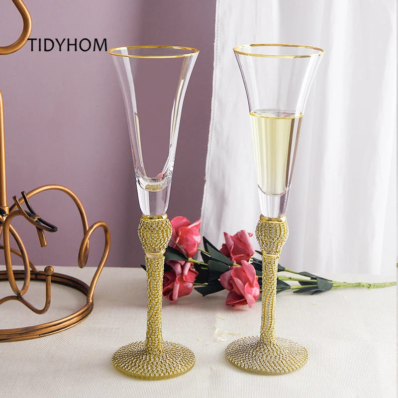 2 Pcs Light Luxury Crystal Glass Goblet Diamond-Studded Wine Glass Champagne Glass Red Wine Glass Cocktail Cup Party Wine Glass
2 Pcs Light Luxury Crystal Glass Goblet Diamond-Studded Wine Glass Champagne Glass Red Wine Glass Cocktail Cup Party Wine Glass