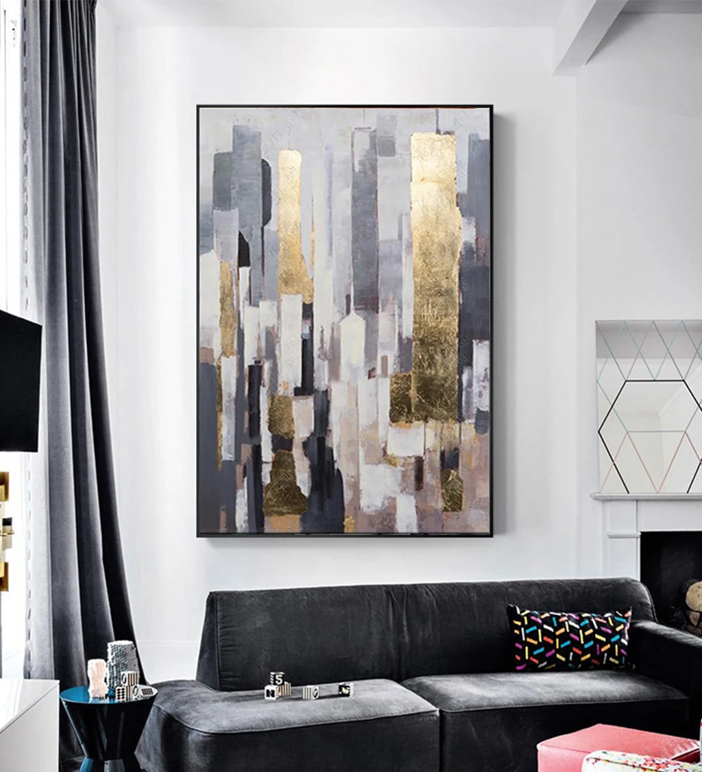 Modern Painting hand-painted Gold Leaf Color Light Abstract Luxury Hong Kong-style Living Room Decorative Painting Paintings Sha
Modern Painting hand-painted Gold Leaf Color Light Abstract Luxury Hong Kong-style Living Room Decorative Painting Paintings Sha