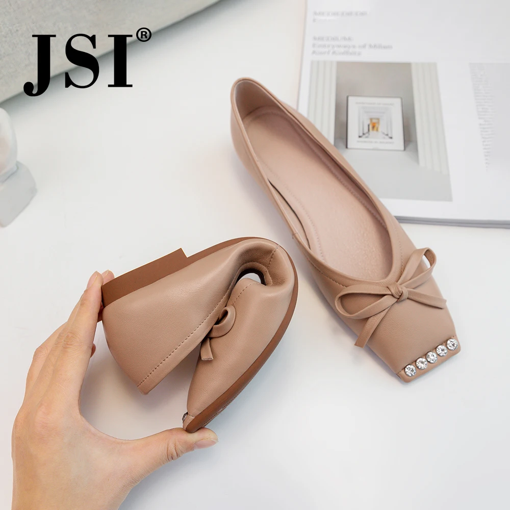 JSI Fashion Women Flats Square Toe Butterfly-Knot Crystal Decoration Shallow Casual Loafers New Shoes Slip-On Solid Shoes JO429
JSI Fashion Women Flats Square Toe Butterfly-Knot Crystal Decoration Shallow Casual Loafers New Shoes Slip-On Solid Shoes JO429