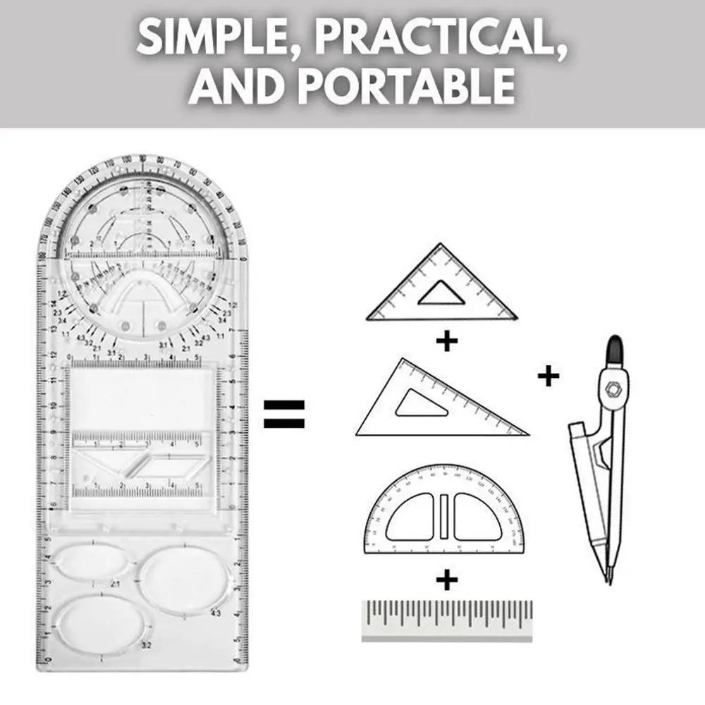Multifunction Math School Drafting Supplies Students Exam Drawing Template Rulers Geometric Ruler Measuring Tool
Multifunction Math School Drafting Supplies Students Exam Drawing Template Rulers Geometric Ruler Measuring Tool