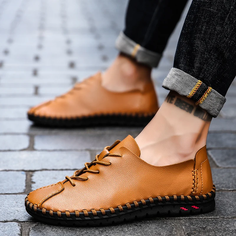 Man Genuine Leather Casual Shoes slip on fashion Soft Moccasins Anti-Slip Flat Loafers handmade sewing Shoes Erkek Ayakkabi
Man Genuine Leather Casual Shoes slip on fashion Soft Moccasins Anti-Slip Flat Loafers handmade sewing Shoes Erkek Ayakkabi