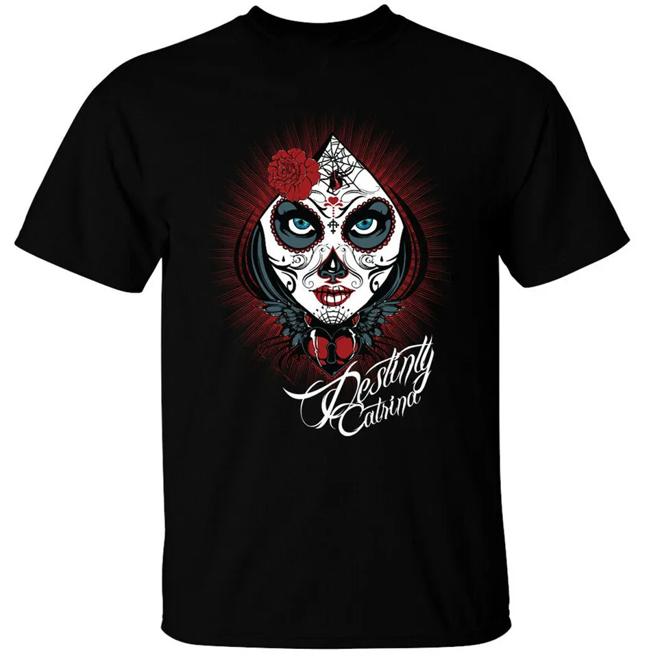 Destiny Catrina T-Shirt Mens Day Of The Dead Sugar Skull Gothic Goth Alternative Unisex Men Women Tee Shirt
Destiny Catrina T-Shirt Mens Day Of The Dead Sugar Skull Gothic Goth Alternative Unisex Men Women Tee Shirt