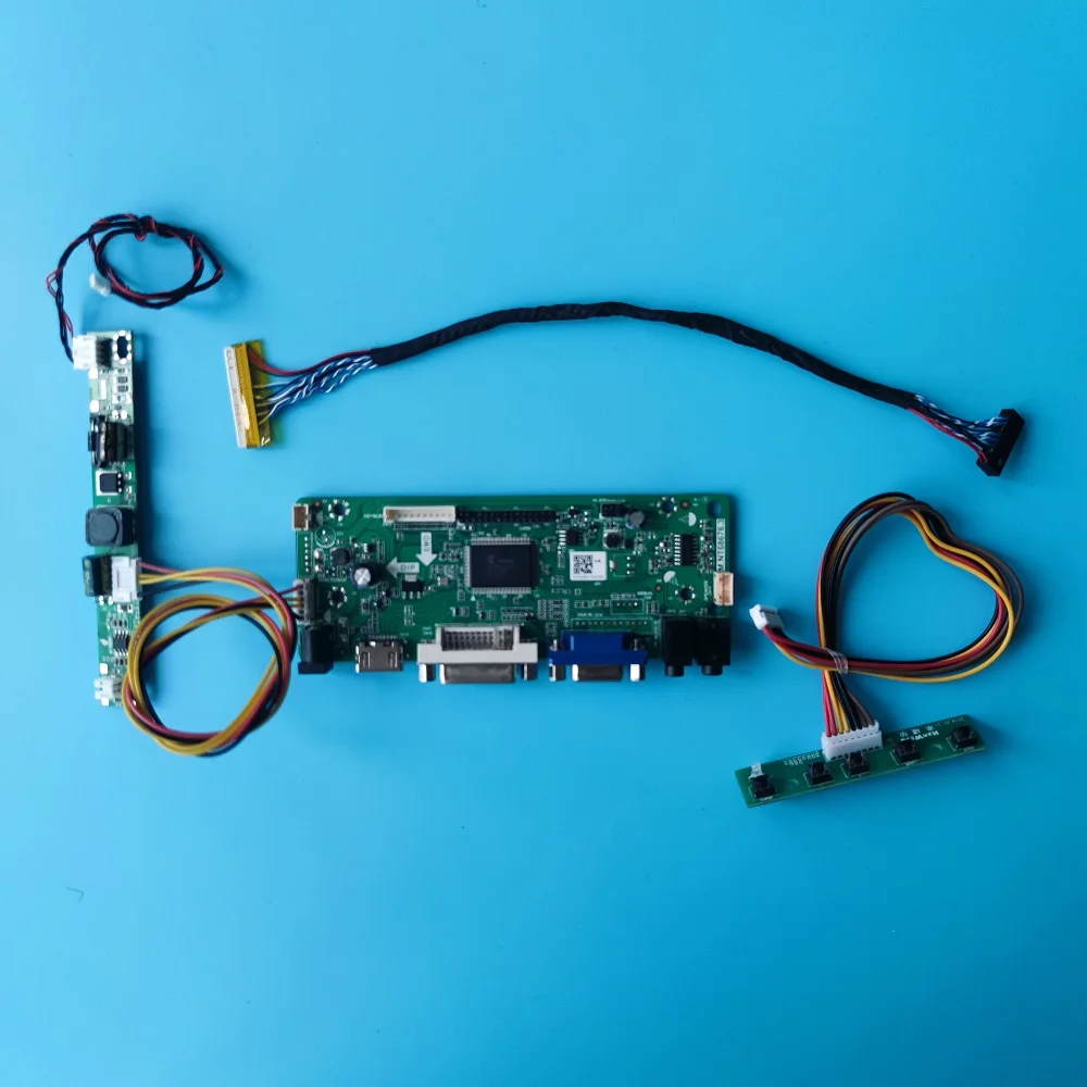 + VGA ЖК DVI плата аудиоконтроллера драйвера комплект монитора для 30pin M185XW01 1366(RGB)× 768