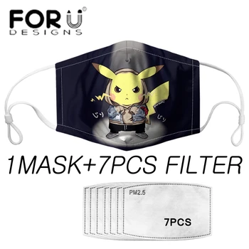 FORUDESIGNS Pokemon Kids Mask Pikachu Anime Print Reusable Comfortable Mouth Face Masks Prevent Bacteria 7 PM2.5 Filter Mascaras
FORUDESIGNS Pokemon Kids Mask Pikachu Anime Print Reusable Comfortable Mouth Face Masks Prevent Bacteria 7 PM2.5 Filter Mascaras