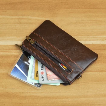NUPUGOO Vintage Small Coin Purse Mini Wallet Men Genuine Leather Pouch Brown Casual Little Bag Zipper Pocket Key Money Card Bags
NUPUGOO Vintage Small Coin Purse Mini Wallet Men Genuine Leather Pouch Brown Casual Little Bag Zipper Pocket Key Money Card Bags