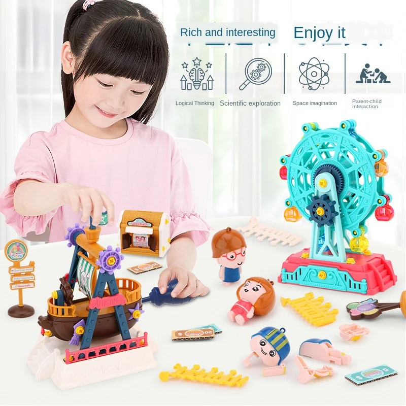 Shaking Sound the Same Blocks DIY Ferris Wheel Adventure Handmade Toys Joy Amusement Parks Series Plastic Musical Logic Learning
Shaking Sound the Same Blocks DIY Ferris Wheel Adventure Handmade Toys Joy Amusement Parks Series Plastic Musical Logic Learning