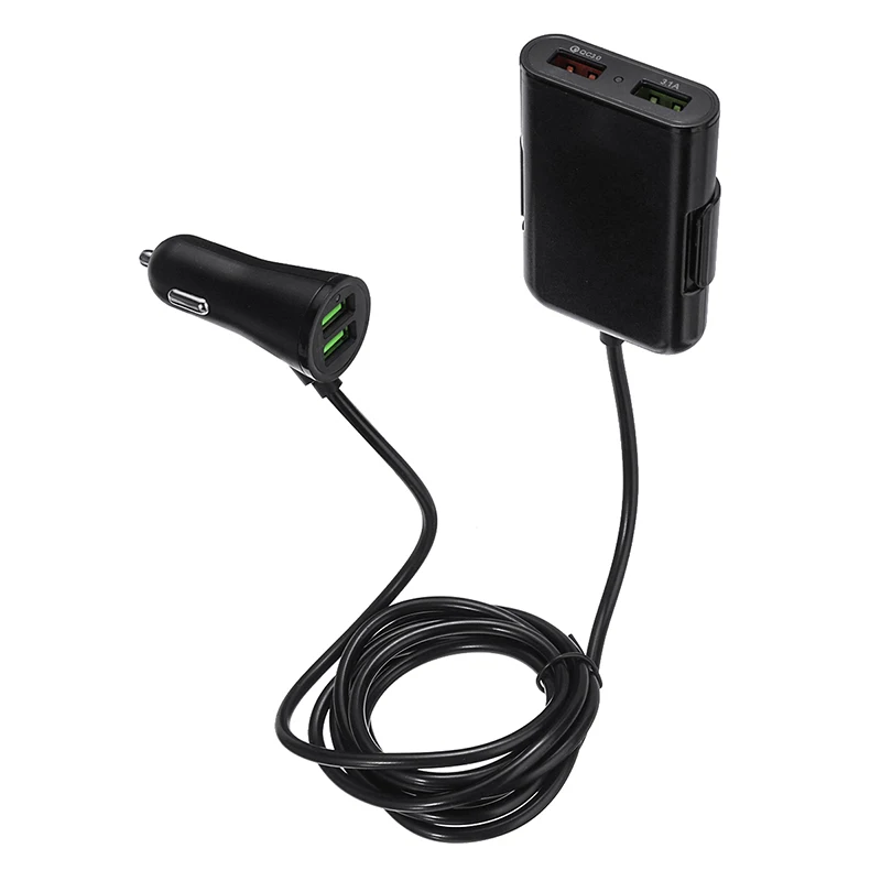 12V Auto Vehicle 4 Port USB QC3.0 Quick Charge for Phone GPS Front Back Seat Car Charger Extension Adapter
12V Auto Vehicle 4 Port USB QC3.0 Quick Charge for Phone GPS Front Back Seat Car Charger Extension Adapter