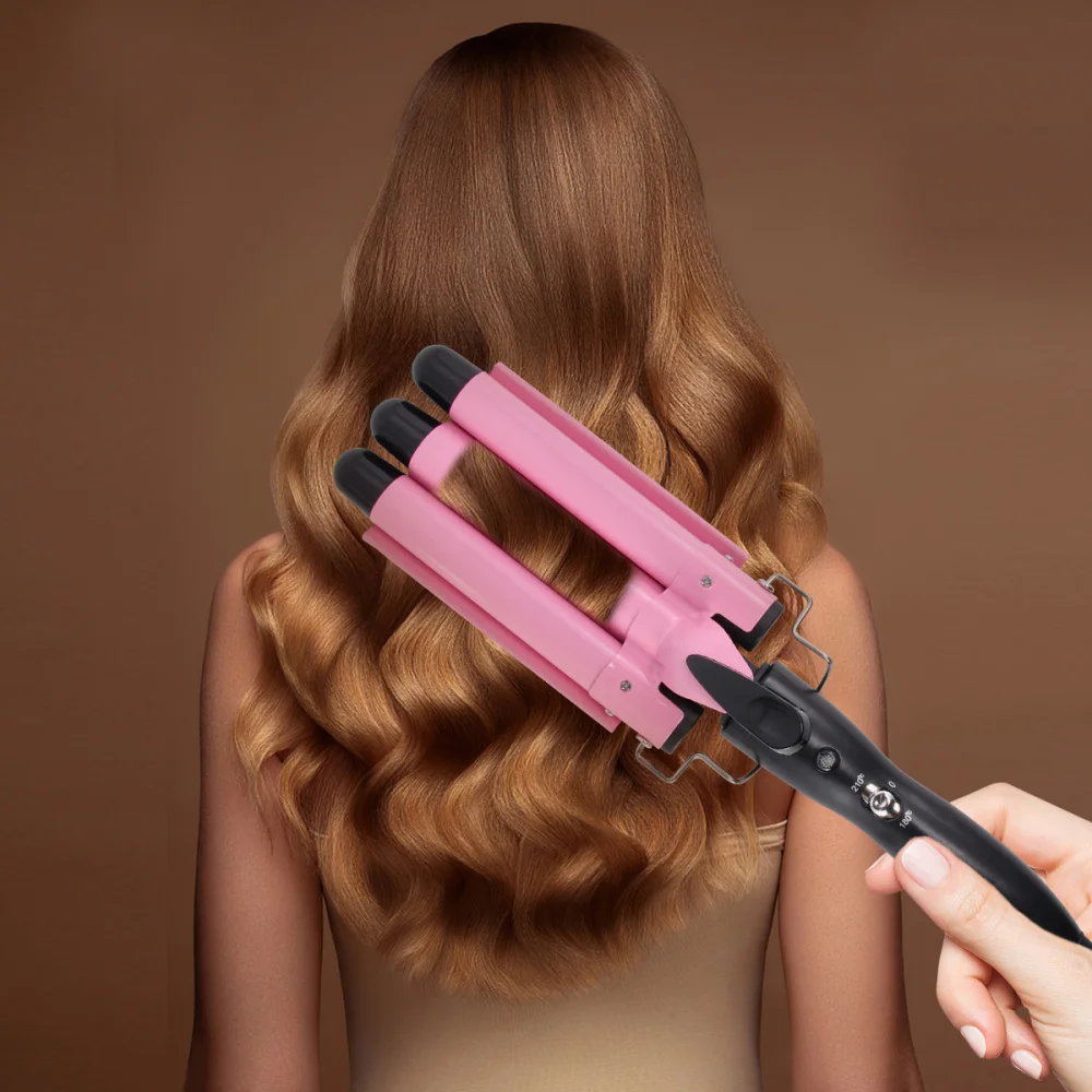 1PC 20MM Egg Roll Head Hair Curler Portable Wavy Perm Tool Thermal Control Three Rods Hair Curler Electric Hair Curling Stick fo
1PC 20MM Egg Roll Head Hair Curler Portable Wavy Perm Tool Thermal Control Three Rods Hair Curler Electric Hair Curling Stick fo
