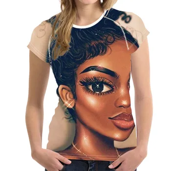 Shirts Women 2019 Sexy African Girls 3D Print O Neck Short Sleeve tshirt Casual Slim Fashion T Shirt Streetwear Tees Plus Size
Shirts Women 2019 Sexy African Girls 3D Print O Neck Short Sleeve tshirt Casual Slim Fashion T Shirt Streetwear Tees Plus Size