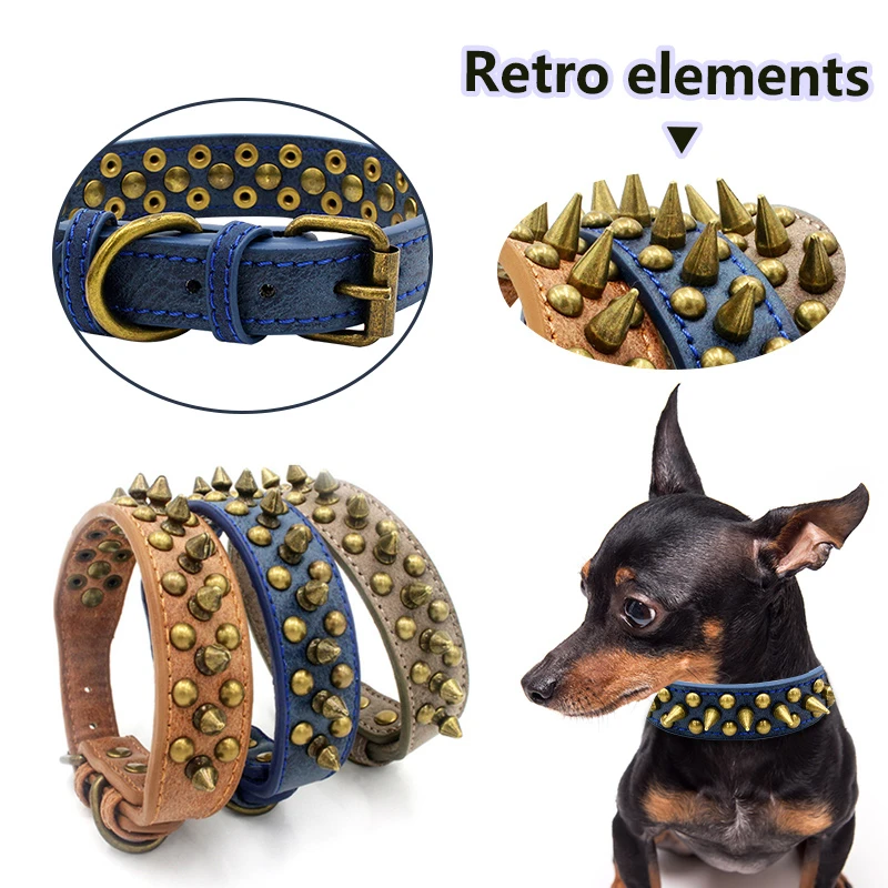 Retro Elements Dog Collar Pet Rivets PU Leather Material Personalized Product For Dogs Collar Small Medium Large Pitbull Bulldog
Retro Elements Dog Collar Pet Rivets PU Leather Material Personalized Product For Dogs Collar Small Medium Large Pitbull Bulldog