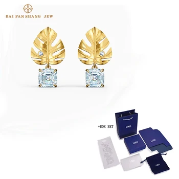 SWA New TROPICAL LEAF Pierced Earrings Tropical Leaf Shape Plant Element Golden Earrings Female Fashion Romantic Jewelry Gift 
SWA New TROPICAL LEAF Pierced Earrings Tropical Leaf Shape Plant Element Golden Earrings Female Fashion Romantic Jewelry Gift