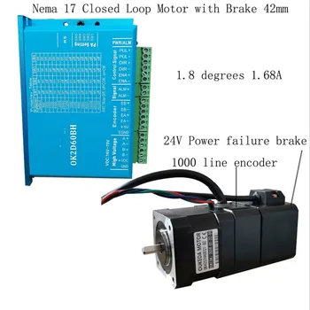 NEMA 17 closed loop stepper motor dual shaft or with brake closed loop stepper with driver
NEMA 17 closed loop stepper motor dual shaft or with brake closed loop stepper with driver