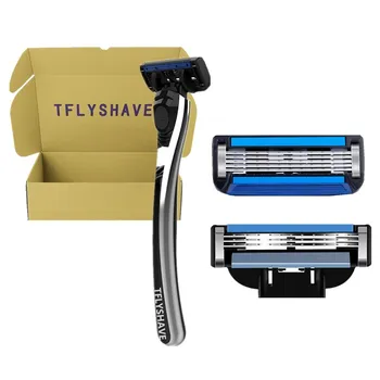 TFLYSHAVE Manual Shaver Razor Blade for Men 5 Layer and 3 Layer Shaving Razor with Trimmer Blade (1pcs Holder+2pcs Blade)
TFLYSHAVE Manual Shaver Razor Blade for Men 5 Layer and 3 Layer Shaving Razor with Trimmer Blade (1pcs Holder+2pcs Blade)