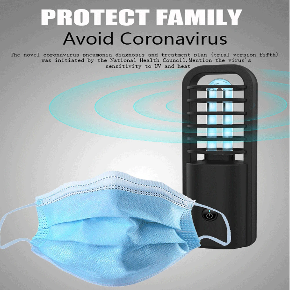 Ultraviolet Lamp UVC Sterilizer Light Portable USB Charging Lamp Ozone Quartz Led Home Clean Air Disinfect Bacterial Kill Mites
Ultraviolet Lamp UVC Sterilizer Light Portable USB Charging Lamp Ozone Quartz Led Home Clean Air Disinfect Bacterial Kill Mites