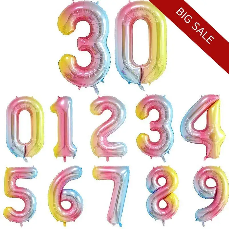 Birthday Balloons 30g 40Inches 1pc Multicolor Digital Aluminum Film Birthday Party Decorations Adult Balloon DIY Party Supplies
Birthday Balloons 30g 40Inches 1pc Multicolor Digital Aluminum Film Birthday Party Decorations Adult Balloon DIY Party Supplies