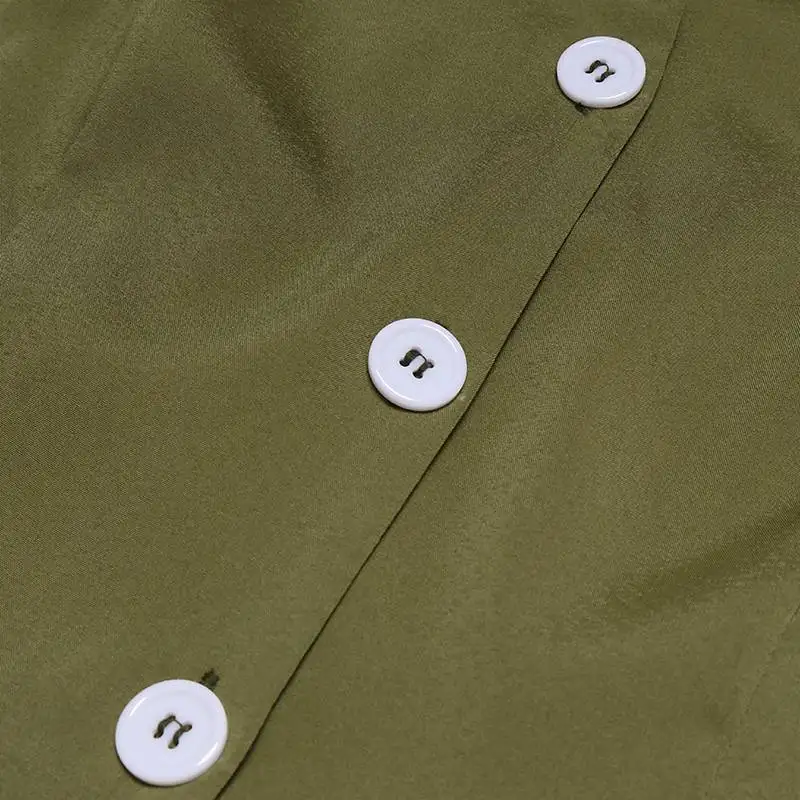 Long Sleeve Vintage Buttons Shirt Dress