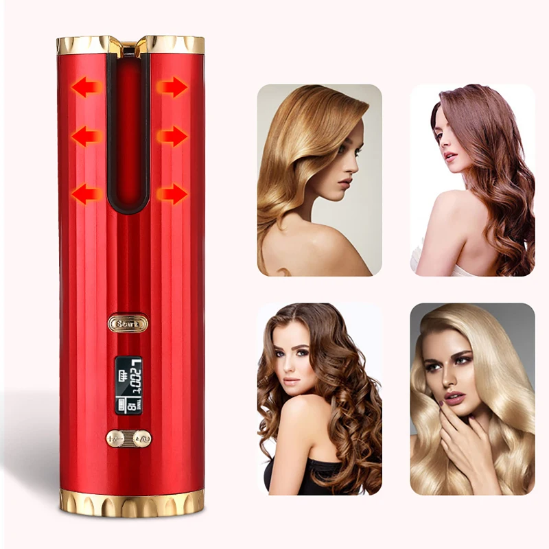 Portable Wireless Automatic Curling Iron Hair Curler USB Rechargeable for LCD Display Curly Machine with 1 Comb+2pc Clips
Portable Wireless Automatic Curling Iron Hair Curler USB Rechargeable for LCD Display Curly Machine with 1 Comb+2pc Clips