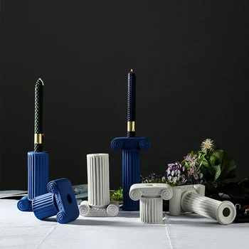 European-style Roman Pillar Candlestick Set Pieces Model Room Family Dining Table Romantic Candle Holder Wedding Candle Holder
European-style Roman Pillar Candlestick Set Pieces Model Room Family Dining Table Romantic Candle Holder Wedding Candle Holder
