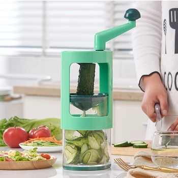 045 Kitchen Multifunctional Hand-operated double blade slicer with transparent storage box Vegetable chopper
045 Kitchen Multifunctional Hand-operated double blade slicer with transparent storage box Vegetable chopper