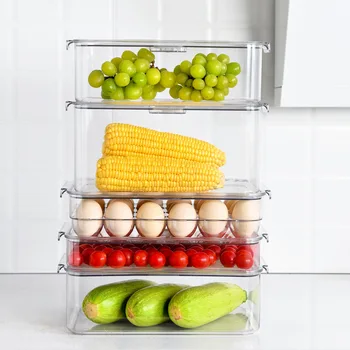 Refrigerator Storage Boxes Bins Box Transparent Snack Plastic Storage Box Kitchen Food Egg Preservation Storage Box
Refrigerator Storage Boxes Bins Box Transparent Snack Plastic Storage Box Kitchen Food Egg Preservation Storage Box
