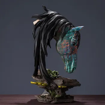 35cm Resin Creative Horse Head Art Figure Collect Decoration Nordic Modern Home Accessories Craft Wedding Gift Animal Figure Toy
35cm Resin Creative Horse Head Art Figure Collect Decoration Nordic Modern Home Accessories Craft Wedding Gift Animal Figure Toy