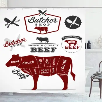 Shower Curtain Set with Hooks 72x78 Loin Beef Cuts Diagram Butchery Chuck Domestic Design Agriculture Vintage Food Drink
Shower Curtain Set with Hooks 72x78 Loin Beef Cuts Diagram Butchery Chuck Domestic Design Agriculture Vintage Food Drink