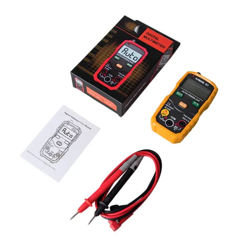 S1 Digital Multimeter Auto Range True RMS NCV with LCD backlight Flashlight 4000 Counts Data Hold
S1 Digital Multimeter Auto Range True RMS NCV with LCD backlight Flashlight 4000 Counts Data Hold