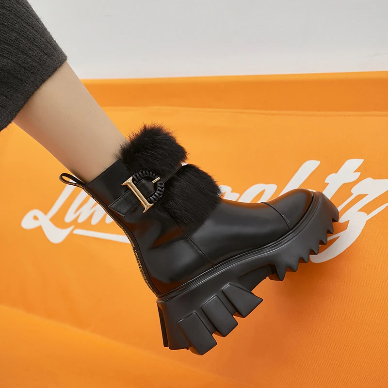 HOT SALE Russian winter Women ankle boots Split leather +rabbit fur plush lining winter booties smooth-boxleather platform shoes
HOT SALE Russian winter Women ankle boots Split leather +rabbit fur plush lining winter booties smooth-boxleather platform shoes