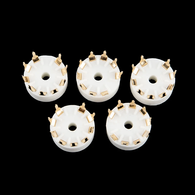 5 PCS Ceramic 9 Pin B9A PCB MOUNT Tube Socket FOR 12AX7 12AT7 Hifi Audio Vintage AMP DIY | Электроника