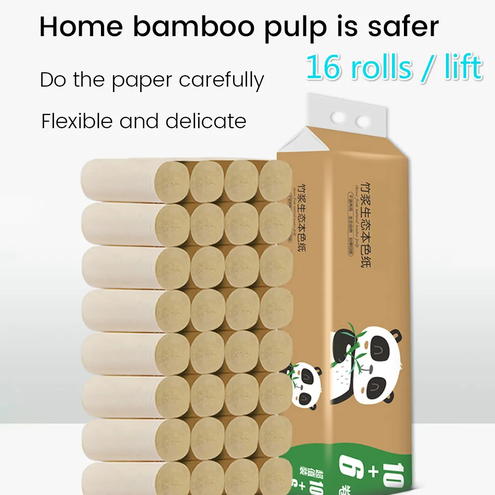 16 Rolls Toilet Paper Thickened Bamboo Pulp Natural Tissue Paper Roll Paper Home Kitchen Tissue Cleaning Towels Water Absorption
16 Rolls Toilet Paper Thickened Bamboo Pulp Natural Tissue Paper Roll Paper Home Kitchen Tissue Cleaning Towels Water Absorption