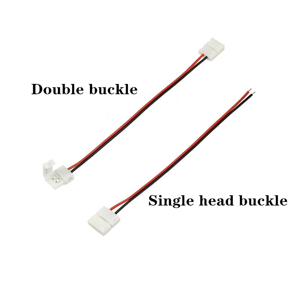 100Pcs 2Pin 10mm LED Connector Double Clip Connector Cable For 3528 WS2811 WS2812 5050 RGB RGBW RGBWW LED Strip Light
100Pcs 2Pin 10mm LED Connector Double Clip Connector Cable For 3528 WS2811 WS2812 5050 RGB RGBW RGBWW LED Strip Light