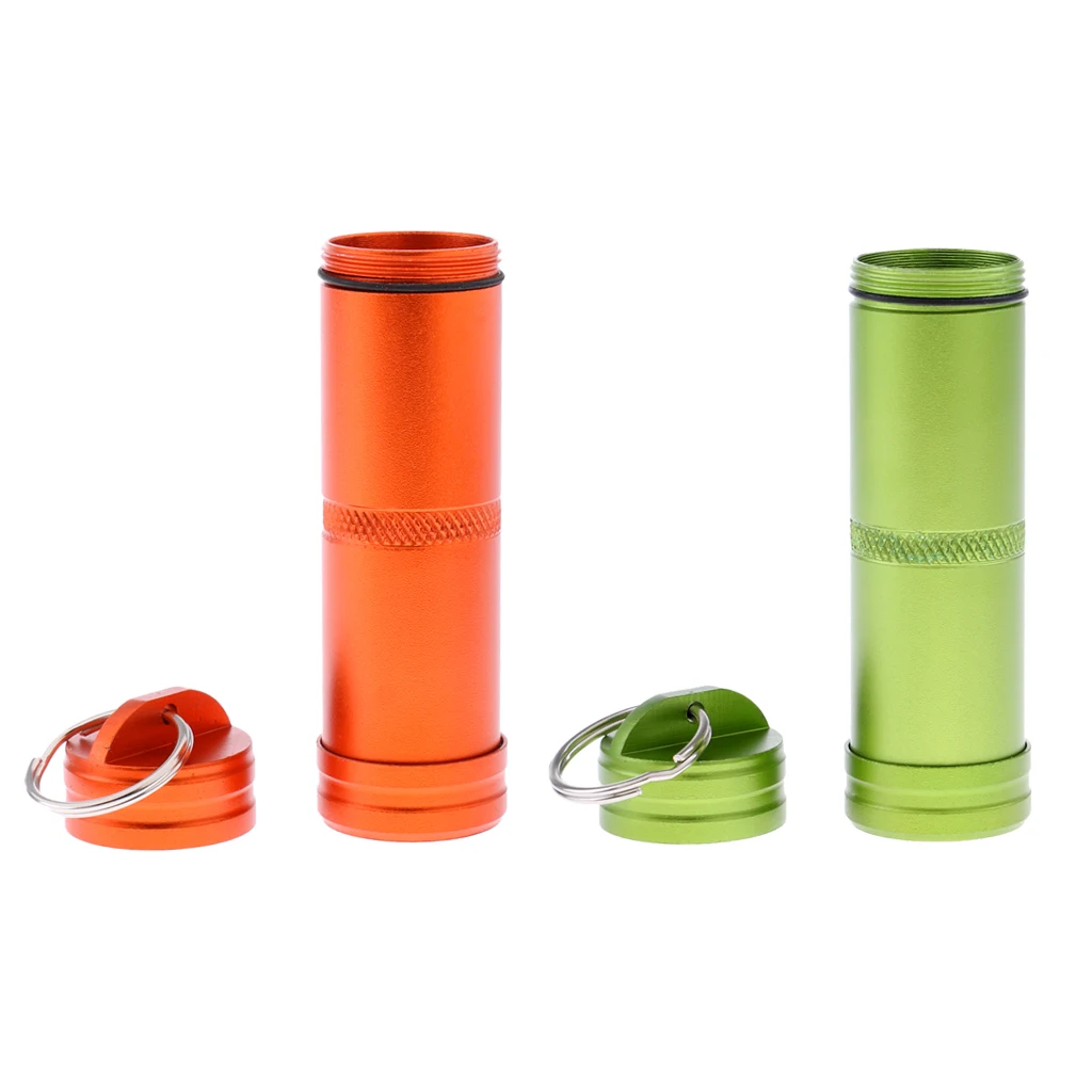 2 Pcs Outdoor Waterproof Capsule Seal Bottle Holder Case Container Dry Box Survival Tool First Aid Box 2 Pcs Outdoor Waterproof Capsule Seal Bottle Holder Case Container Dry Box Survival Tool First Aid Box