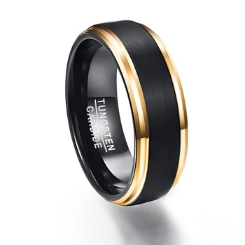 2020 Fashion Jewelry Mens 8mm Black Carbon Fiber Rings High Quality Frosted Gold Color Tungsten Ring for Men Wedding Accessories 
2020 Fashion Jewelry Mens 8mm Black Carbon Fiber Rings High Quality Frosted Gold Color Tungsten Ring for Men Wedding Accessories