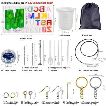 DIY Letter Silicone Molds Large Alphabet Jewelry Resin Casting Molds and Tools Set Backward Number Moulds Kit HFing
DIY Letter Silicone Molds Large Alphabet Jewelry Resin Casting Molds and Tools Set Backward Number Moulds Kit HFing