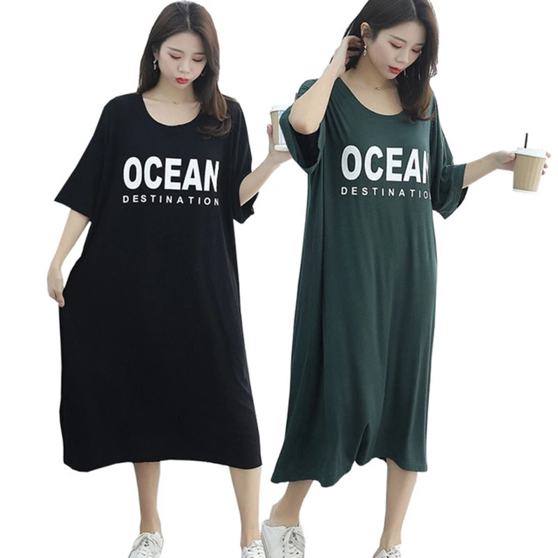 Modal Dress Luxury Brand Nightdress Pregnant Women Skirt Summer Cotton Round Neck Loose Female Fat Mm Home Service New 2022
Modal Dress Luxury Brand Nightdress Pregnant Women Skirt Summer Cotton Round Neck Loose Female Fat Mm Home Service New 2022