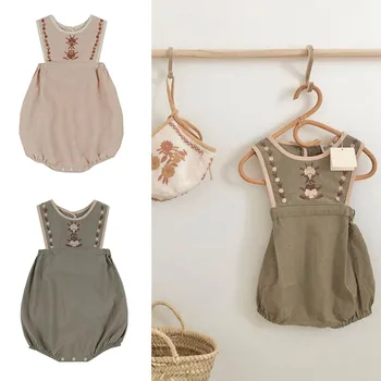 APO baby girl summer Vintage romper lovely fashion embroidery romper green / pink colorbambin bubble European playsuit
APO baby girl summer Vintage romper lovely fashion embroidery romper green / pink colorbambin bubble European playsuit