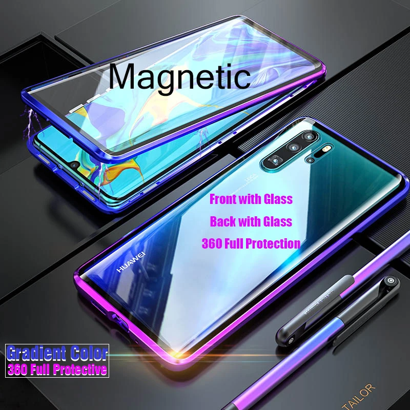 For Huawei P30 Pro Magnetic Case 360 double-sided Tempered Glass Case For Huawei Mate 20 Pro P20 Pro P Smart Z Metal Bumper Case
For Huawei P30 Pro Magnetic Case 360 double-sided Tempered Glass Case For Huawei Mate 20 Pro P20 Pro P Smart Z Metal Bumper Case
