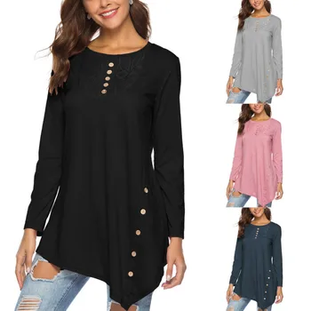 Fashion Irregular Womens Tops And Blouses Casual Round Neck Long Sleeve Top Female Tunic Autumn Spring Plus Size Shirts Blusas
Fashion Irregular Womens Tops And Blouses Casual Round Neck Long Sleeve Top Female Tunic Autumn Spring Plus Size Shirts Blusas