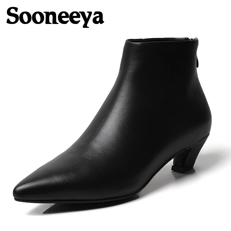 Strange Middle Heels Point Toe Boots Women PU Autumn Boots Woman Flock Zippers Boot Ladies Office Casual Shoes Women 34
Strange Middle Heels Point Toe Boots Women PU Autumn Boots Woman Flock Zippers Boot Ladies Office Casual Shoes Women 34