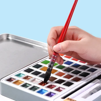 Aibelle 36/48 Color Pearlescent Solid Watercolor Paint Set Iron Box Set Portable Watercolor Pigment Art Supplies
Aibelle 36/48 Color Pearlescent Solid Watercolor Paint Set Iron Box Set Portable Watercolor Pigment Art Supplies