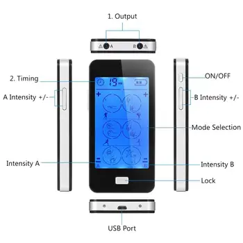 Electric Pulse Massager 24 Modes 8 Pads Touch Screen Tens Unit Muscle Stimulator Neck Leg Shoulder Pain Relief Body Massager
Electric Pulse Massager 24 Modes 8 Pads Touch Screen Tens Unit Muscle Stimulator Neck Leg Shoulder Pain Relief Body Massager