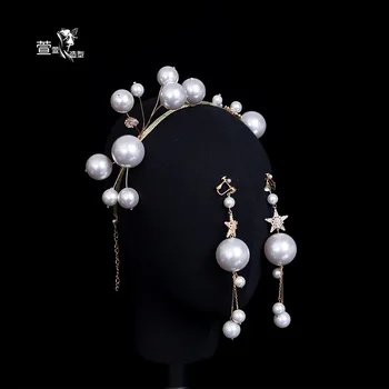 Fashion big pearl luxury bride hairbands women coctail wedding headdress hair accessories
Fashion big pearl luxury bride hairbands women coctail wedding headdress hair accessories
