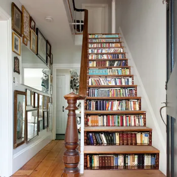 13Pcs/Set 3D Bookcase Entrance Stair Risers Staircase Sticker DIY Photo Decal For Home Household Decor
13Pcs/Set 3D Bookcase Entrance Stair Risers Staircase Sticker DIY Photo Decal For Home Household Decor