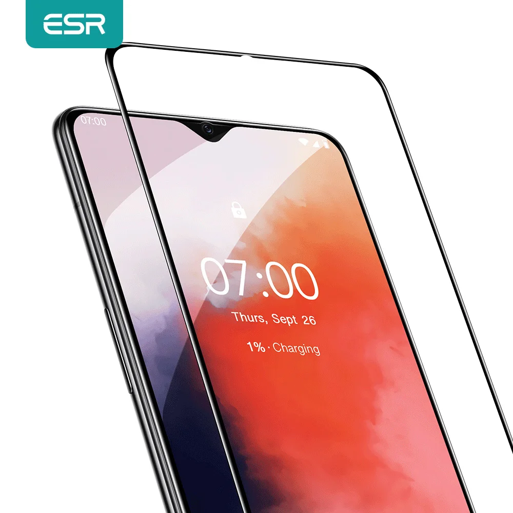 Фото ESR Защита экрана для OnePlus 7T pro Полное покрытие закаленное стекло 7 8 - купить