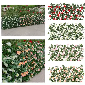Cloth Flowers With Buds Leaves Privacy Screen Screening Wooden Hedge Telescopic UV Protection Artificial Fence Expanding Trellis
Cloth Flowers With Buds Leaves Privacy Screen Screening Wooden Hedge Telescopic UV Protection Artificial Fence Expanding Trellis