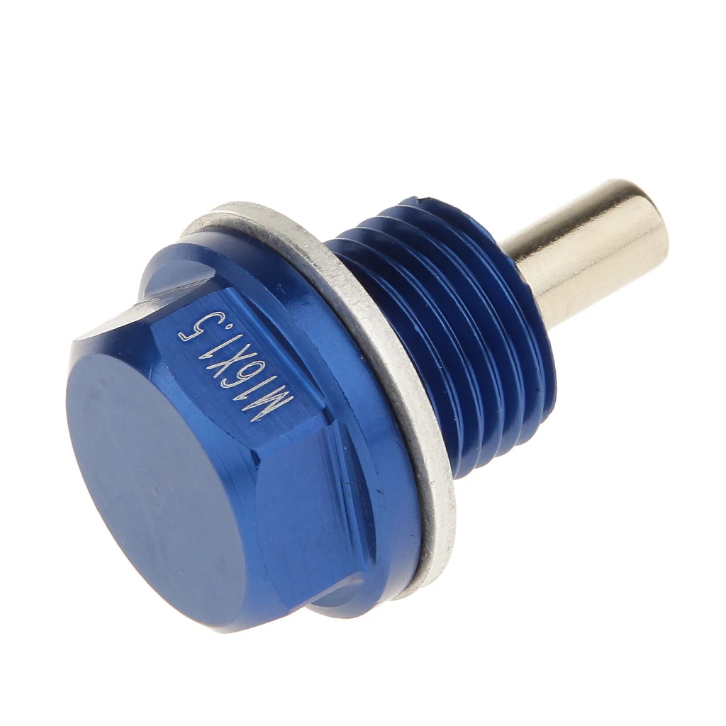 Auto Anodized Magnetic Oil Drain Plug M16x1.5 Suitable For , Blue Auto Anodized Magnetic Oil Drain Plug M16x1.5 Suitable For , Blue