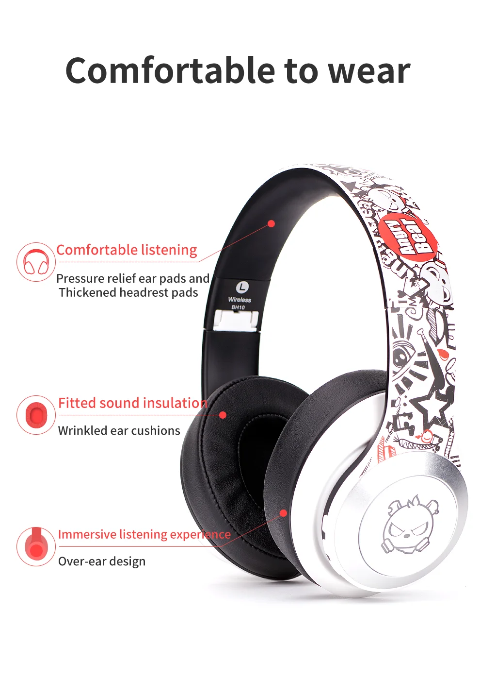DOSII BH10 Gaming Headset Bass 7.1 Surround HIFI Stereo Noise Cancelling Headset USB Microphone LED for Laptop Tablet PC PS4