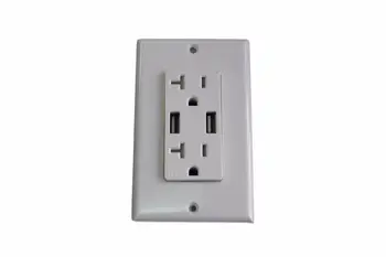 Dual Plug Electric Wall Socket Adapter with 2 USB Port Outlet Panel Switch USA
Dual Plug Electric Wall Socket Adapter with 2 USB Port Outlet Panel Switch USA