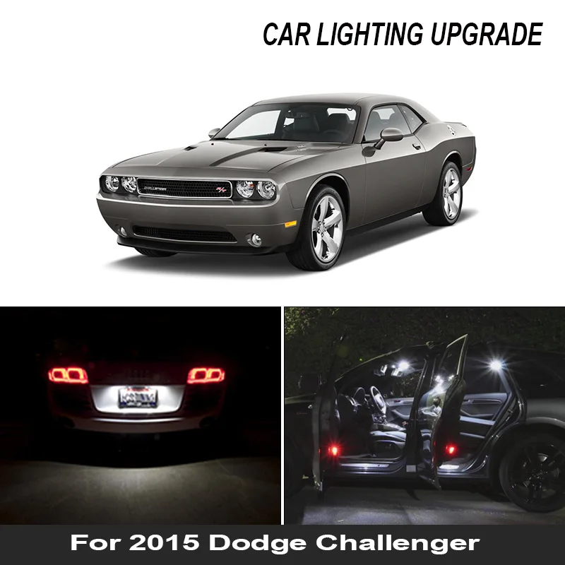12Pcs Canbus Error Free LED Interior Light Kit Package for 2015 Dodge Challenger accessories Map Dome Trunk License Light
12Pcs Canbus Error Free LED Interior Light Kit Package for 2015 Dodge Challenger accessories Map Dome Trunk License Light