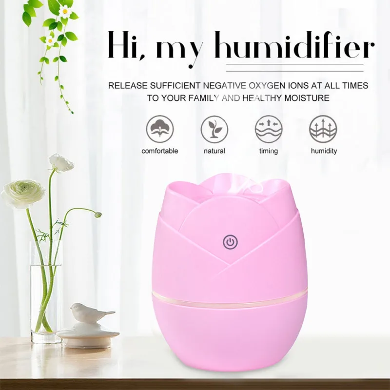 Humidifier Air Diffuser Purifier Aroma Diffuser 80ml USB Atomizer Office Creative Portable Rose Shape Ionizer Yoga SPA
Humidifier Air Diffuser Purifier Aroma Diffuser 80ml USB Atomizer Office Creative Portable Rose Shape Ionizer Yoga SPA